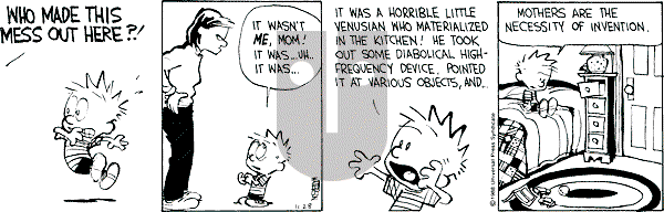 Calvin and Hobbes - Monday November 28, 1988 Comic Strip