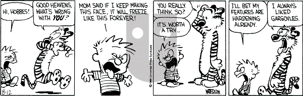 Calvin and Hobbes - Tuesday August 12, 1986 Comic Strip