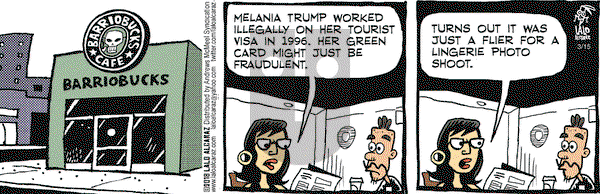 La Cucaracha on Thursday March 15, 2018 Comic Strip