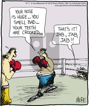 In the Bleachers on Friday March 11, 2016 Comic Strip