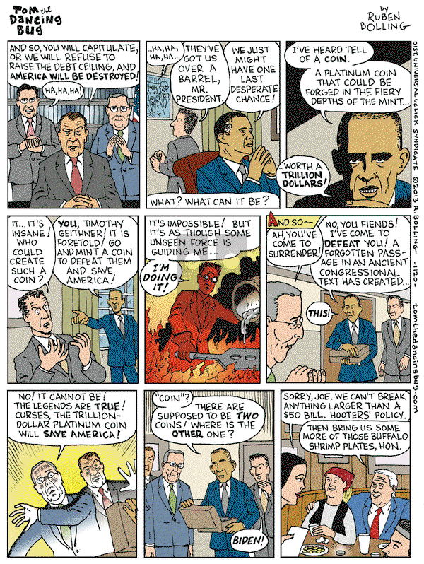 Tom the Dancing Bug on Friday January 11, 2013 Comic Strip