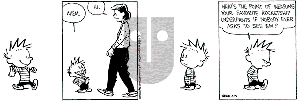 Calvin and Hobbes on Saturday April 15, 1995 Comic Strip