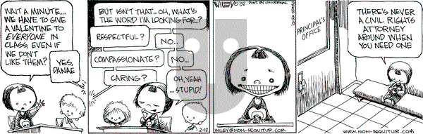 Non Sequitur on Tuesday February 12, 2002 Comic Strip