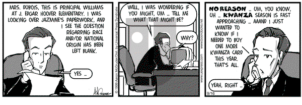 The Boondocks on Thursday September 16, 1999 Comic Strip