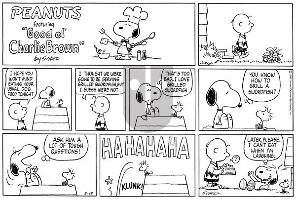 Peanuts on Sunday May 18, 1980 Comic Strip