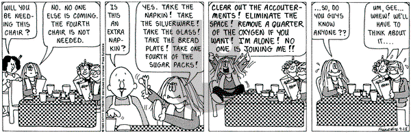 Cathy Classics on Thursday September 28, 1995 Comic Strip