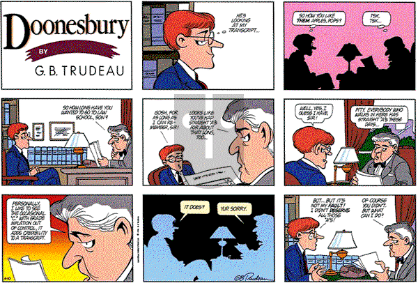 Doonesbury on Sunday April 10, 1994 Comic Strip