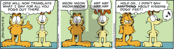 Garfield - Wednesday September 8, 2010 Comic Strip