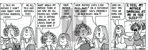 Cathy Classics on Tuesday March 7, 1989 Comic Strip