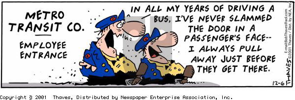 Frank and Ernest on Thursday December 6, 2001 Comic Strip