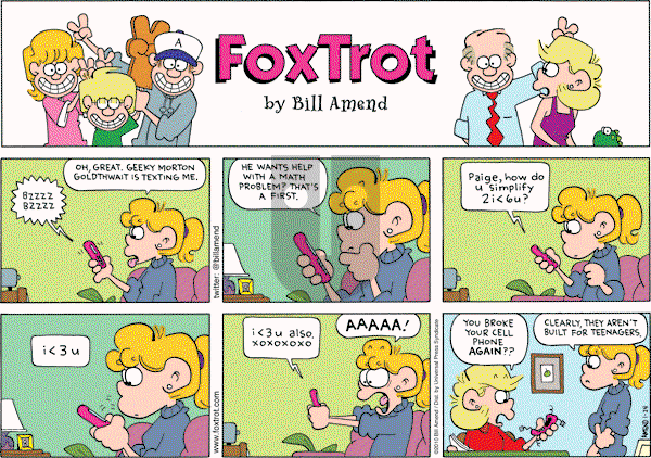 FoxTrot on Sunday January 24, 2010 Comic Strip