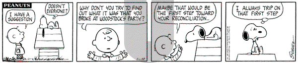 Peanuts on Wednesday January 10, 1973 Comic Strip