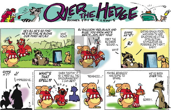 Over the Hedge on Sunday September 23, 2012 Comic Strip