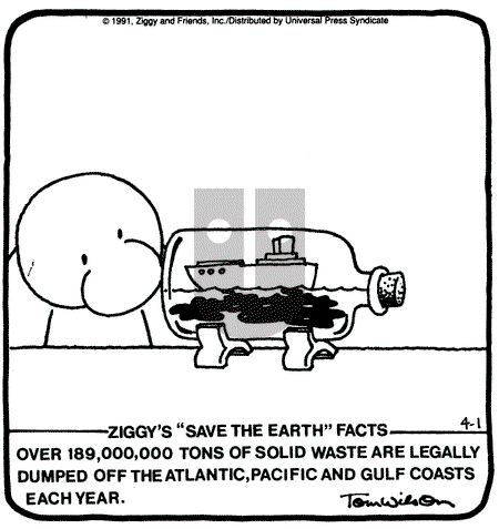 Ziggy - Monday April 1, 1991 Comic Strip