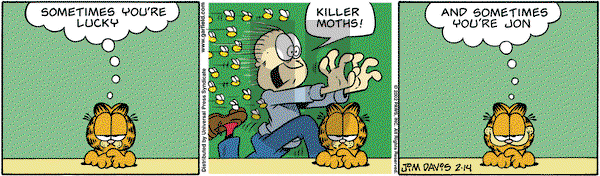Garfield on Thursday February 14, 2002 Comic Strip