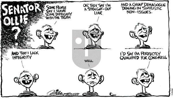 Pat Oliphant - Saturday November 5, 1994 Comic Strip