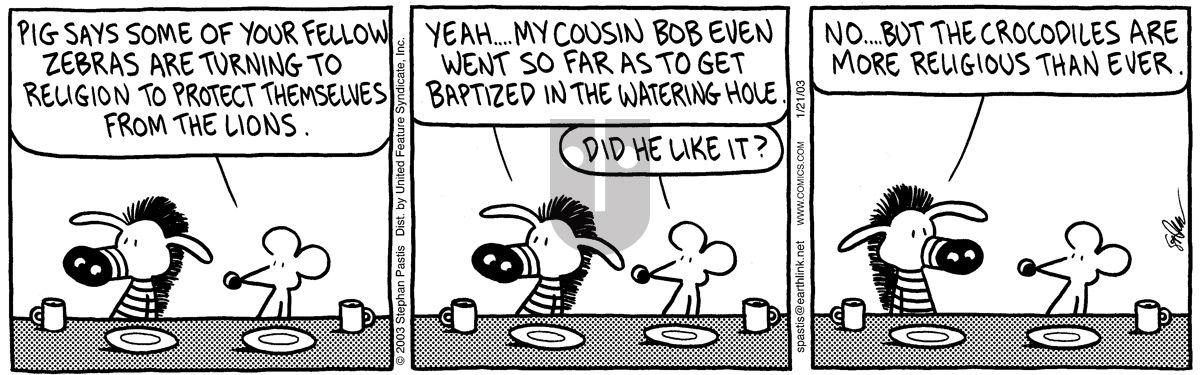 Pearls Before Swine - Tuesday January 21, 2003 Comic Strip