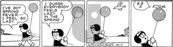 Nancy on Friday April 16, 1971 Comic Strip