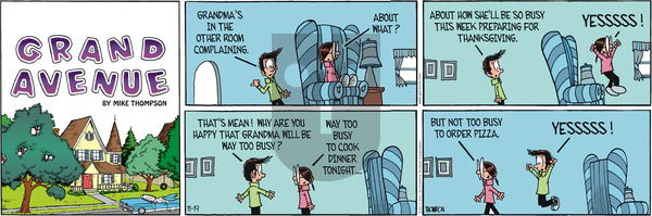 Grand Avenue on Sunday November 19, 2017 Comic Strip