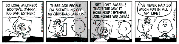 Peanuts on Wednesday December 12, 1984 Comic Strip