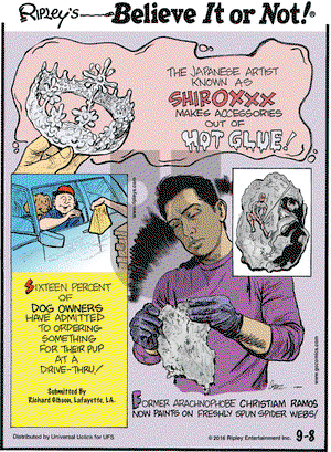 Ripley's Believe It or Not on Thursday September 8, 2016 Comic Strip