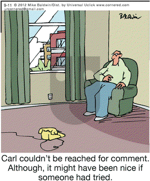 Cornered on Tuesday September 11, 2012 Comic Strip
