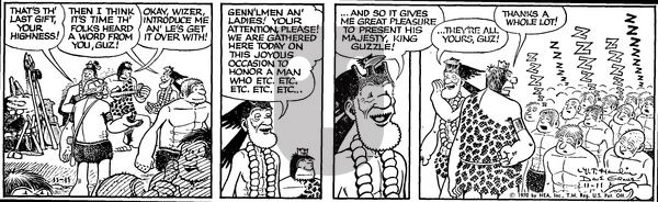 Alley Oop on Wednesday November 11, 1970 Comic Strip