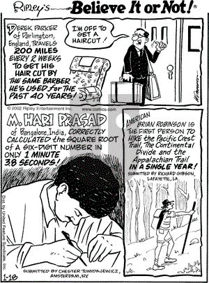 Ripley's Believe It or Not on Wednesday March 20, 2002 Comic Strip