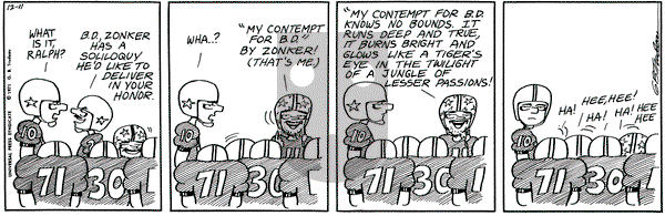 Doonesbury on Saturday December 11, 1971 Comic Strip
