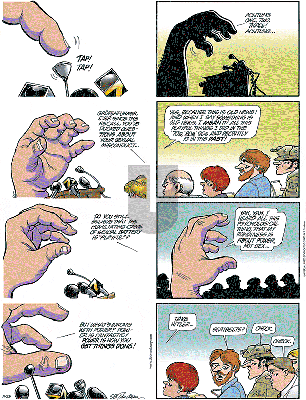 Doonesbury - Sunday November 23, 2003 Comic Strip