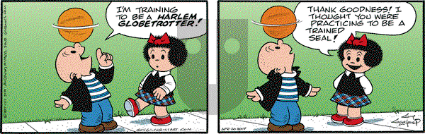 Nancy on Thursday April 20, 2017 Comic Strip