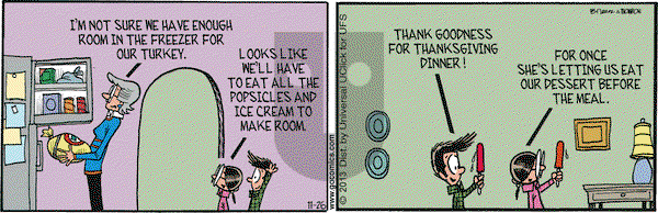 Grand Avenue on Tuesday November 26, 2013 Comic Strip