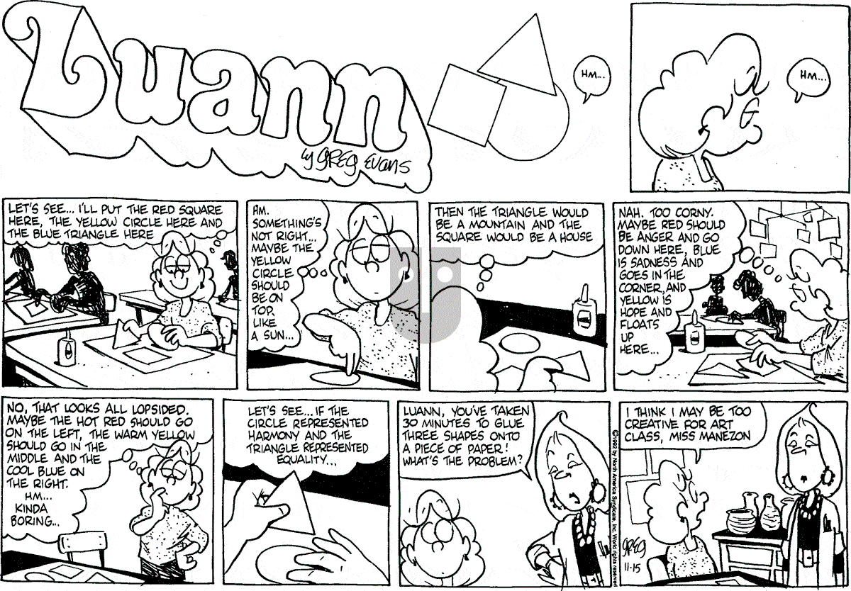 Luann - Sunday November 15, 1992 Comic Strip