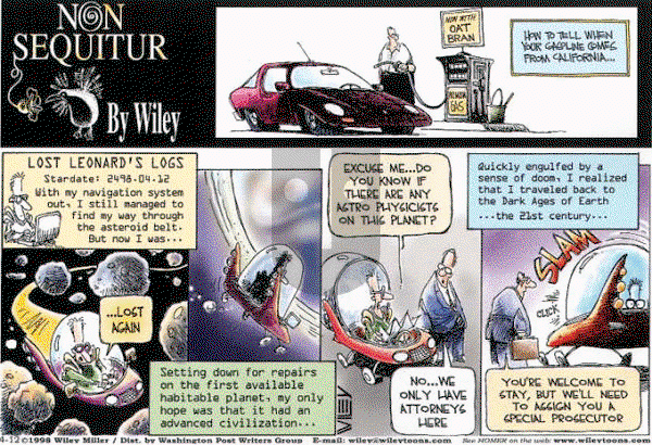 Non Sequitur on Sunday April 12, 1998 Comic Strip