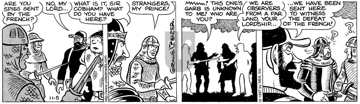 Alley Oop - Wednesday November 5, 1997 Comic Strip