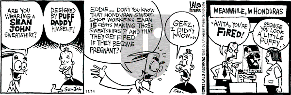 La Cucaracha on Friday November 14, 2003 Comic Strip