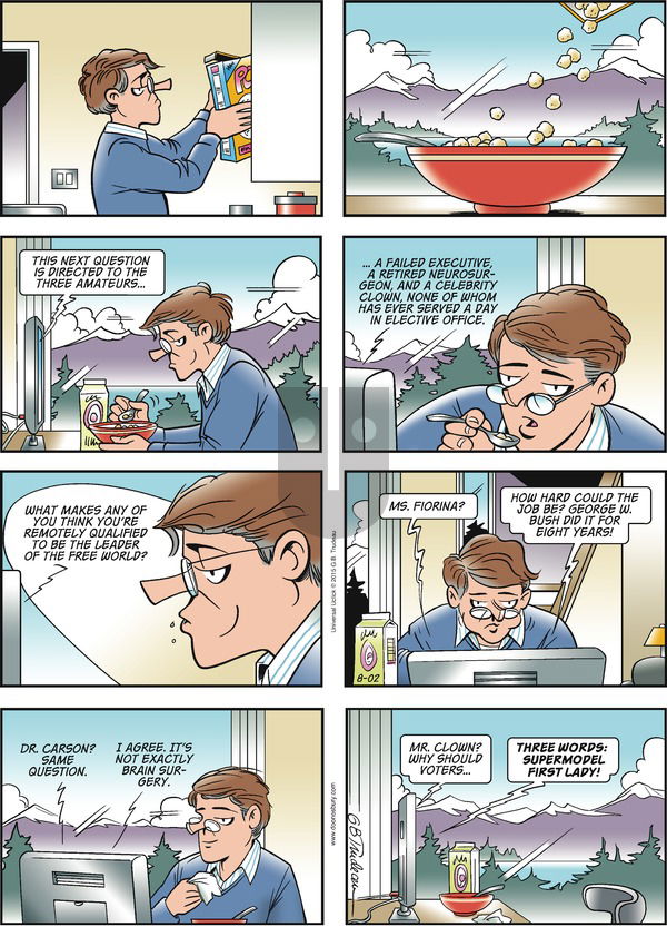 Doonesbury on Sunday August 2, 2015 Comic Strip