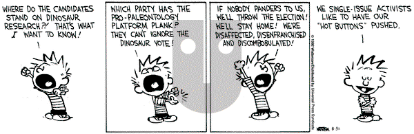 Calvin and Hobbes on Monday August 31, 1992 Comic Strip