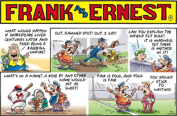 Frank and Ernest on Sunday March 5, 2017 Comic Strip