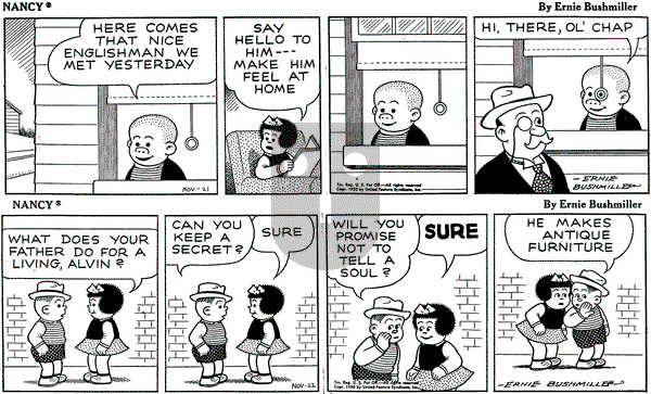 Nancy on Sunday December 15, 1963 Comic Strip