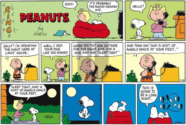 Peanuts on Sunday April 20, 1997 Comic Strip