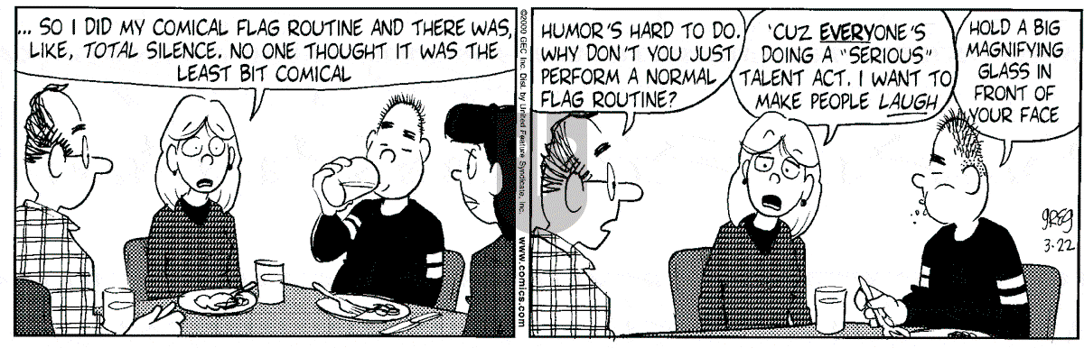 Luann - Wednesday March 22, 2000 Comic Strip