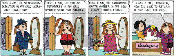 Cathy Classics on Thursday August 5, 1999 Comic Strip