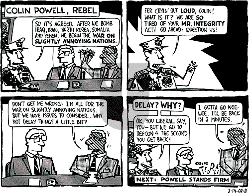 Ted Rall on Saturday February 16, 2002 Comic Strip