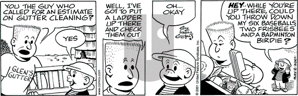 Nancy on Tuesday May 8, 2001 Comic Strip