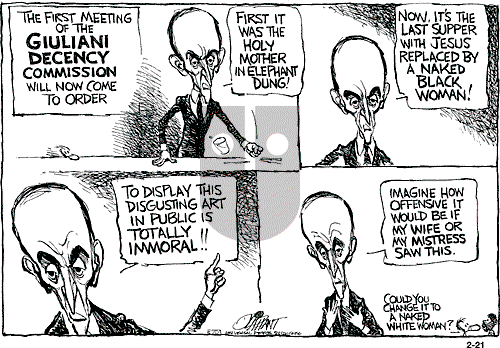 Pat Oliphant on Wednesday February 21, 2001 Comic Strip