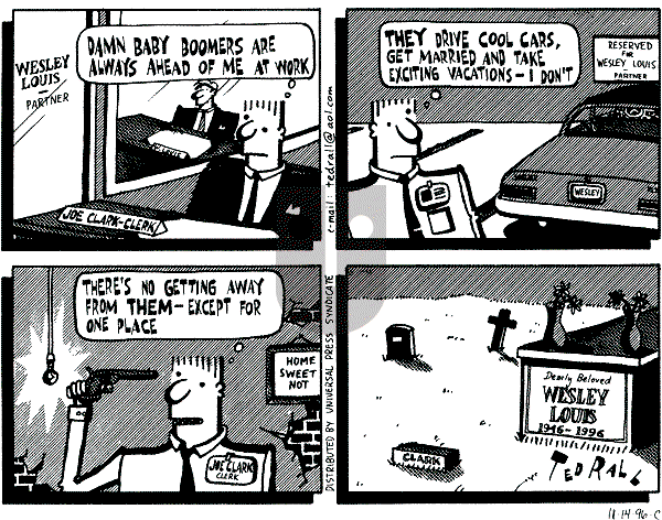 Ted Rall on Saturday November 16, 1996 Comic Strip