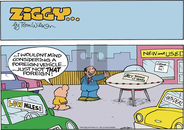 Ziggy on Sunday October 7, 2018 Comic Strip