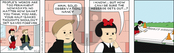 Nancy on Thursday October 8, 2020 Comic Strip