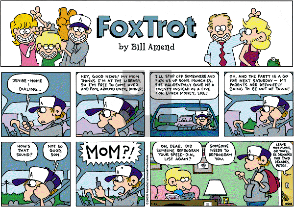 FoxTrot - Sunday February 24, 2002 Comic Strip